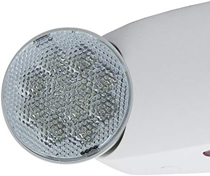 אורות LFI | אור חירום סגלגל בהיר | דיור לבן | שני ראשים עגולים מתכווננים של LED | קשיח עם גיבוי